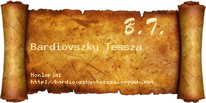 Bardiovszky Tessza névjegykártya